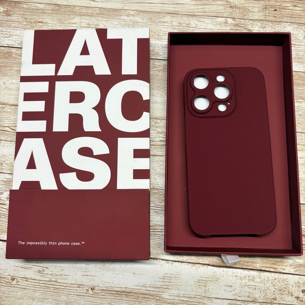 Latercase Crimson‎ Phone Case for iPhone 14 Pro Impossibly Thin  New Open Box